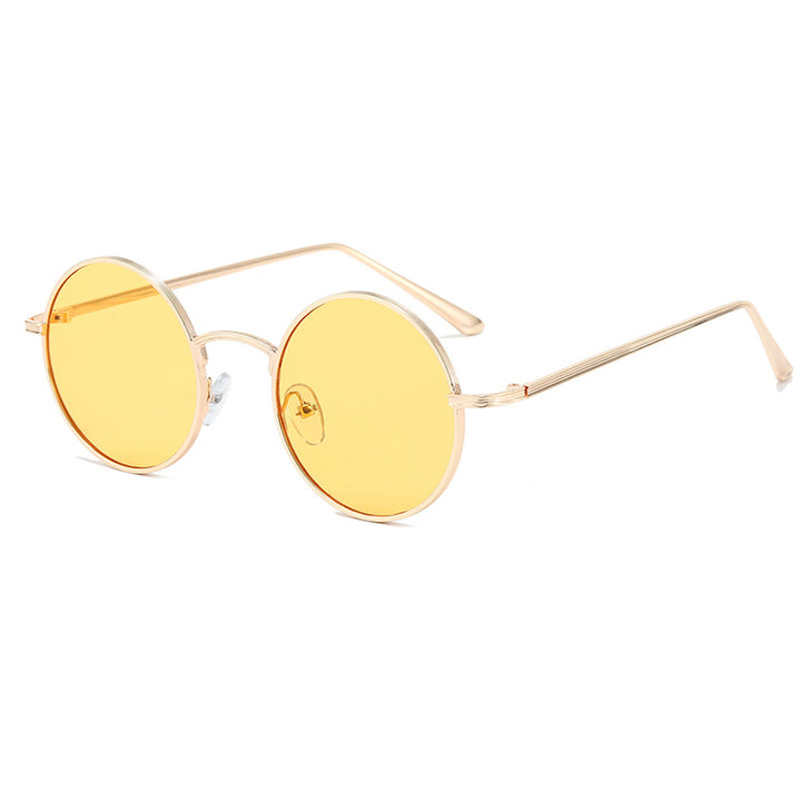 Ladies fashionable glasses with round lenses and fine metal frame Bowlift