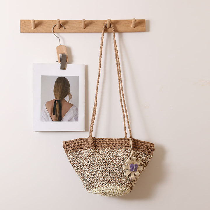 Fashionable and Handcrafted Handbag with Floral Accent Bowlift