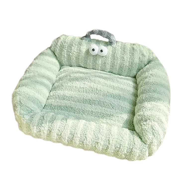 Plush Cartoon-Inspired Dog Bed