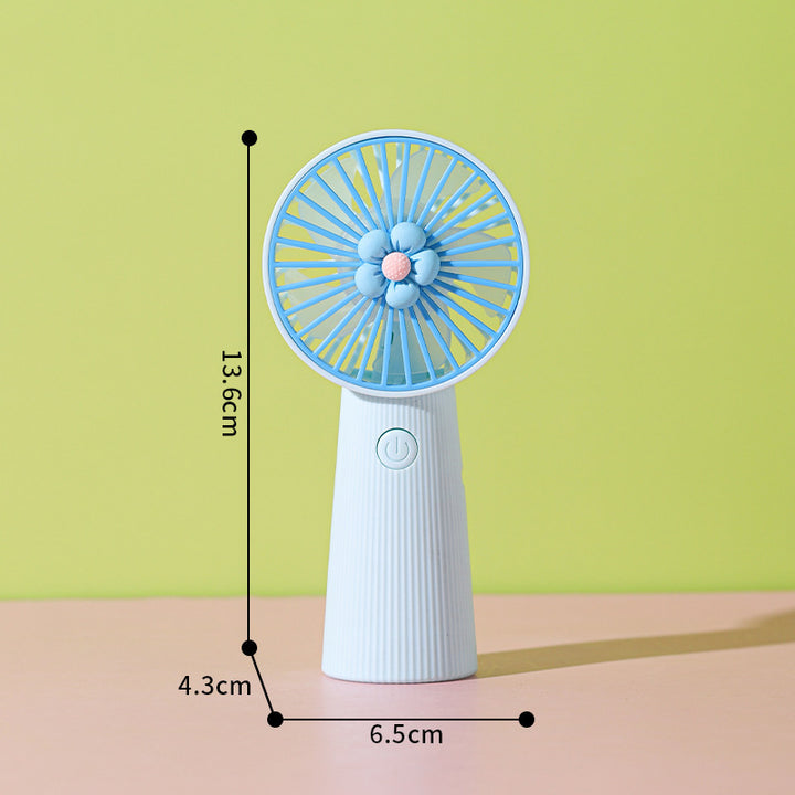 Decorative Floral Handheld Cooling Fan Bowlift