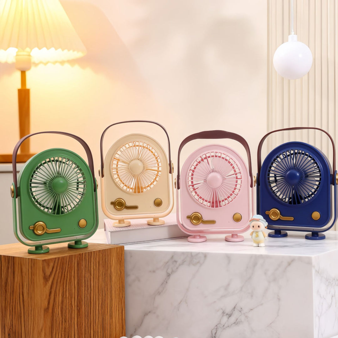 Ladies Portable Mini Fan with Flexible Handle and Innovative Design Bowlift