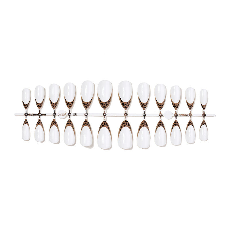 Artificial nail set with elegant design elements Bowlift