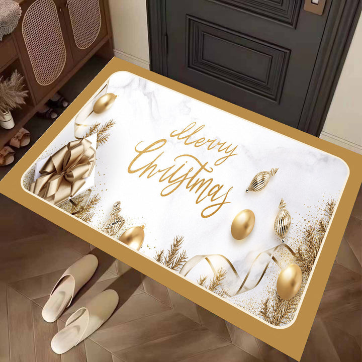 Elegant Holiday-Themed Welcome Mat