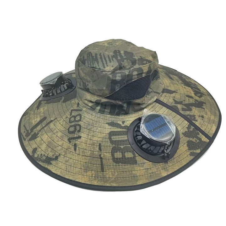 Sunscreen hat with dual USB fans, breathable mesh and adjustable chin strap Bowlift