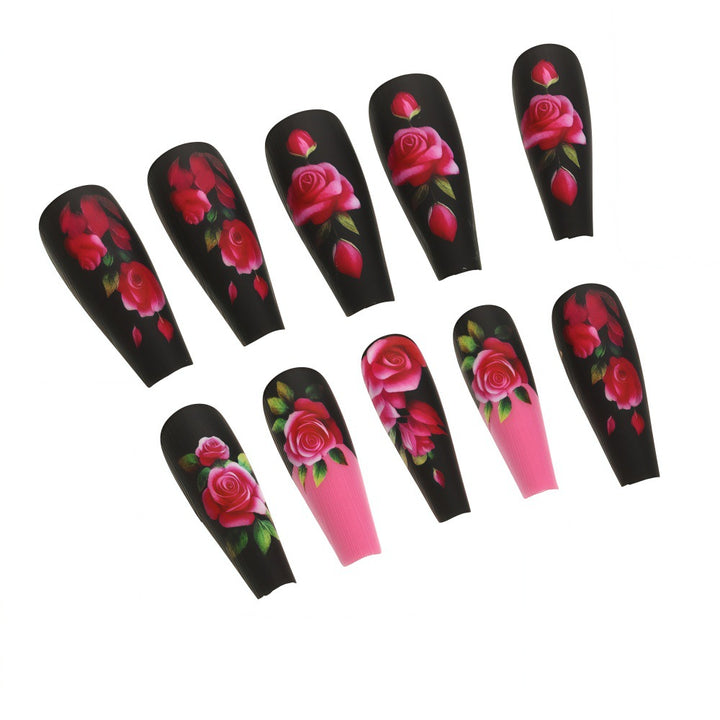 Artistic Rose Nail Tips Bowlift