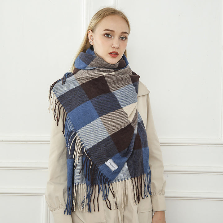 Women large, checkered scarf Bowlift