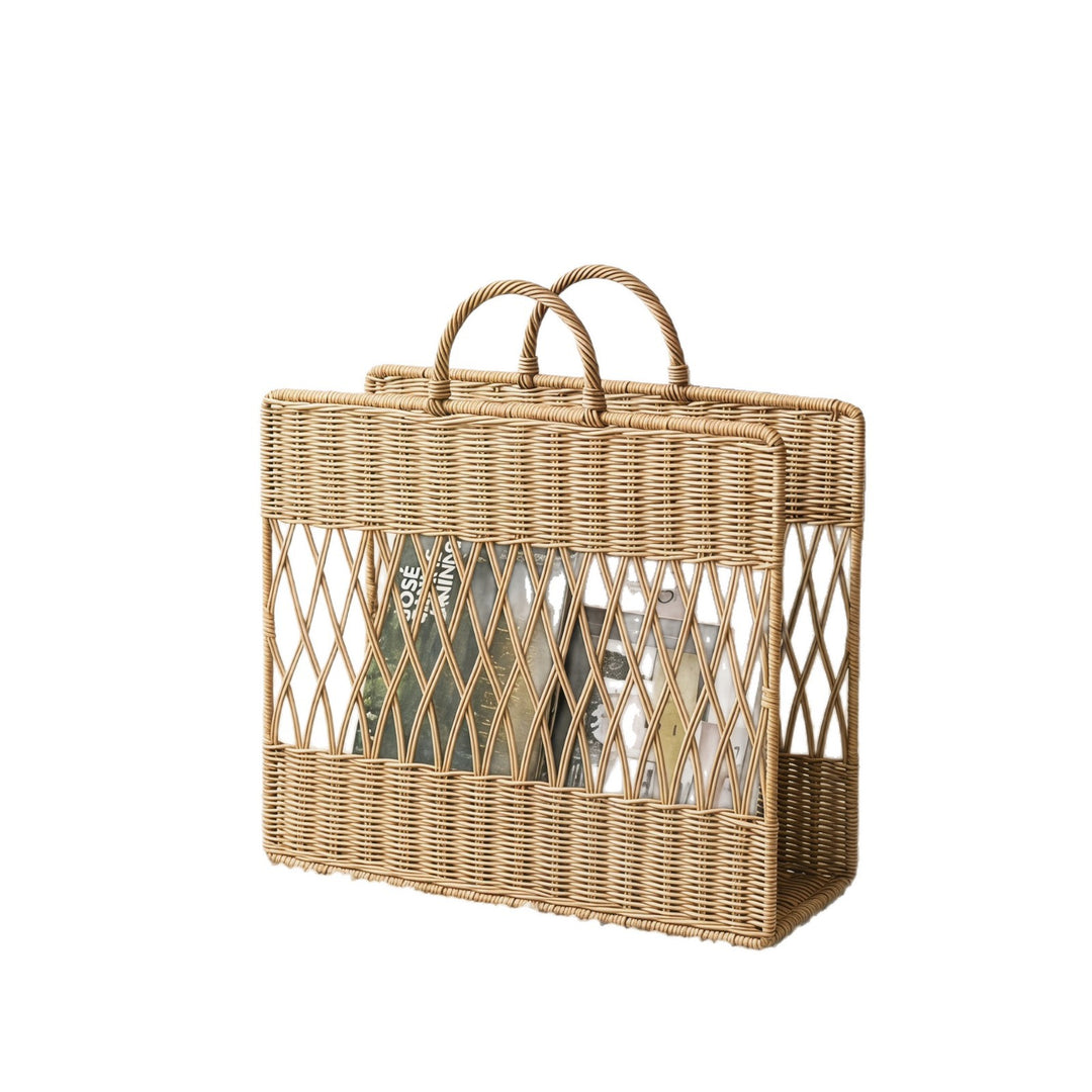 Handmade storage basket with viewing window Bowlift