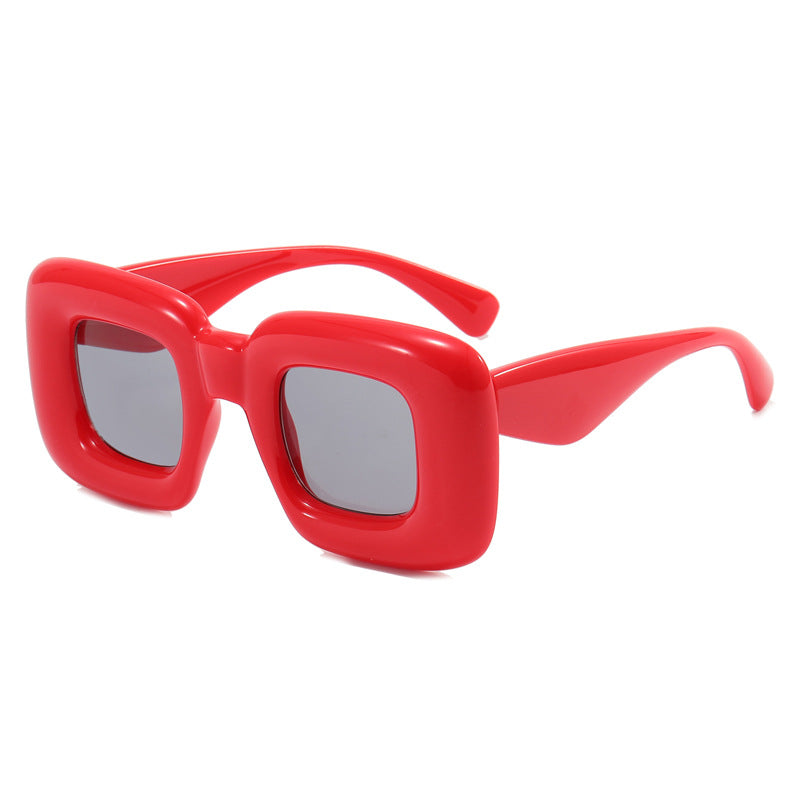 Women rectangular sunglasses with wide frame and protective UV filter Bowlift