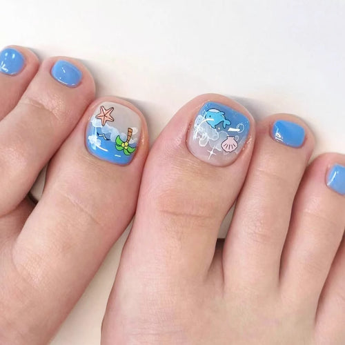 Artistic Themed Press-On Toenails Bowlift