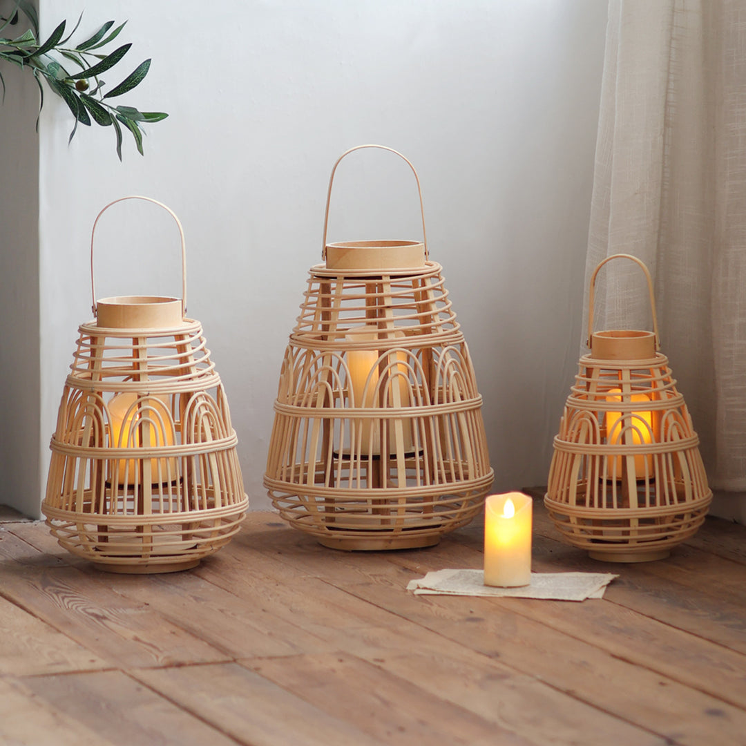 Handcrafted Rattan Lantern Bowlift