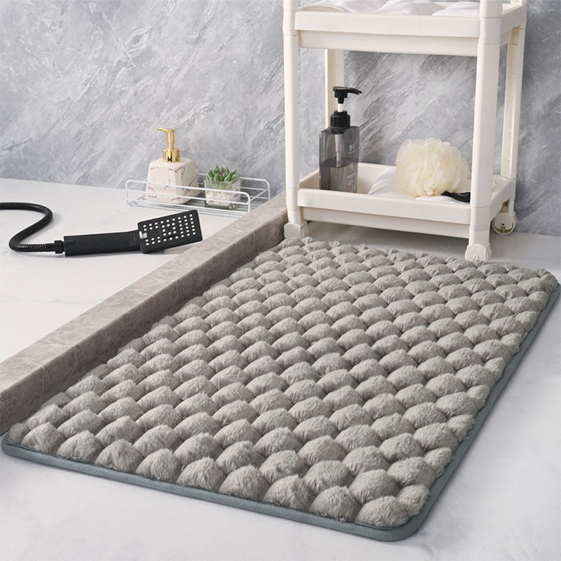 Plush Bubble-Textured Bath Mat