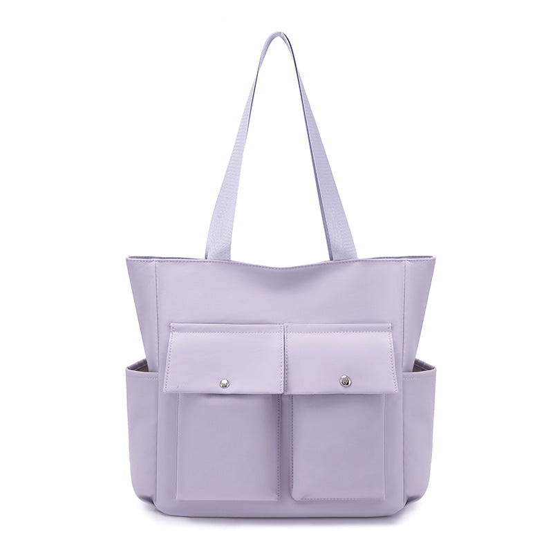 Spacious Dual-Pocket Tote Bag Bowlift