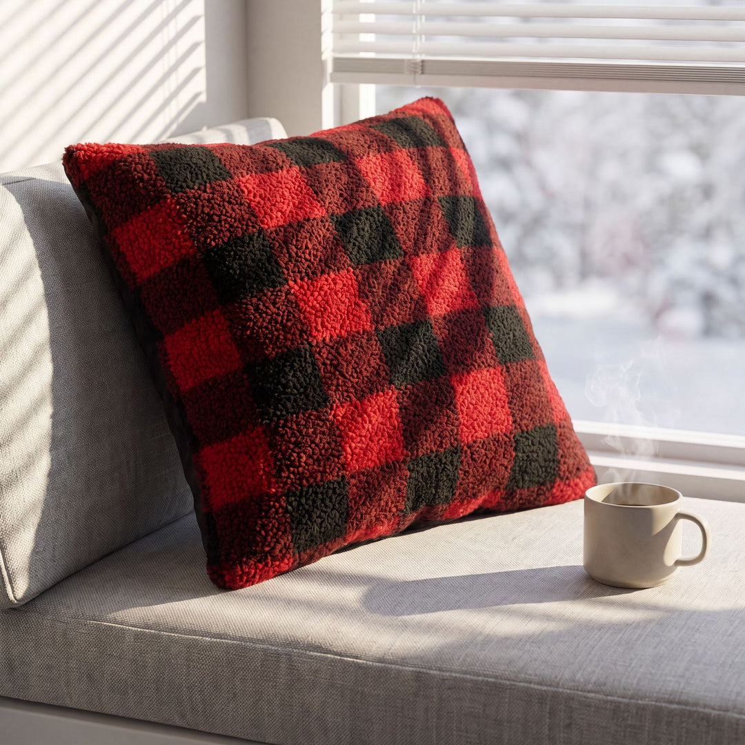 Cozy Checkerboard Decorative Pillow