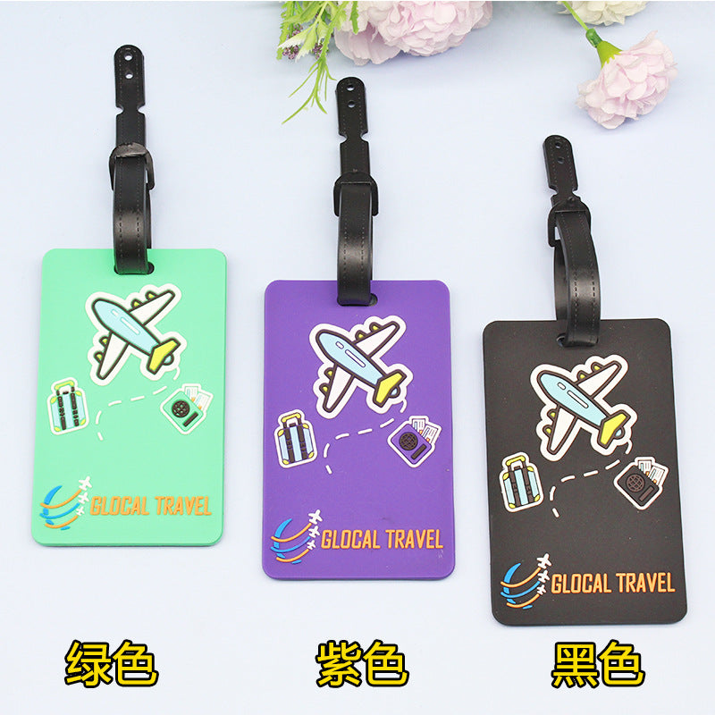 Unisex Luggage Tag with Playful Airplane Design Bowlift