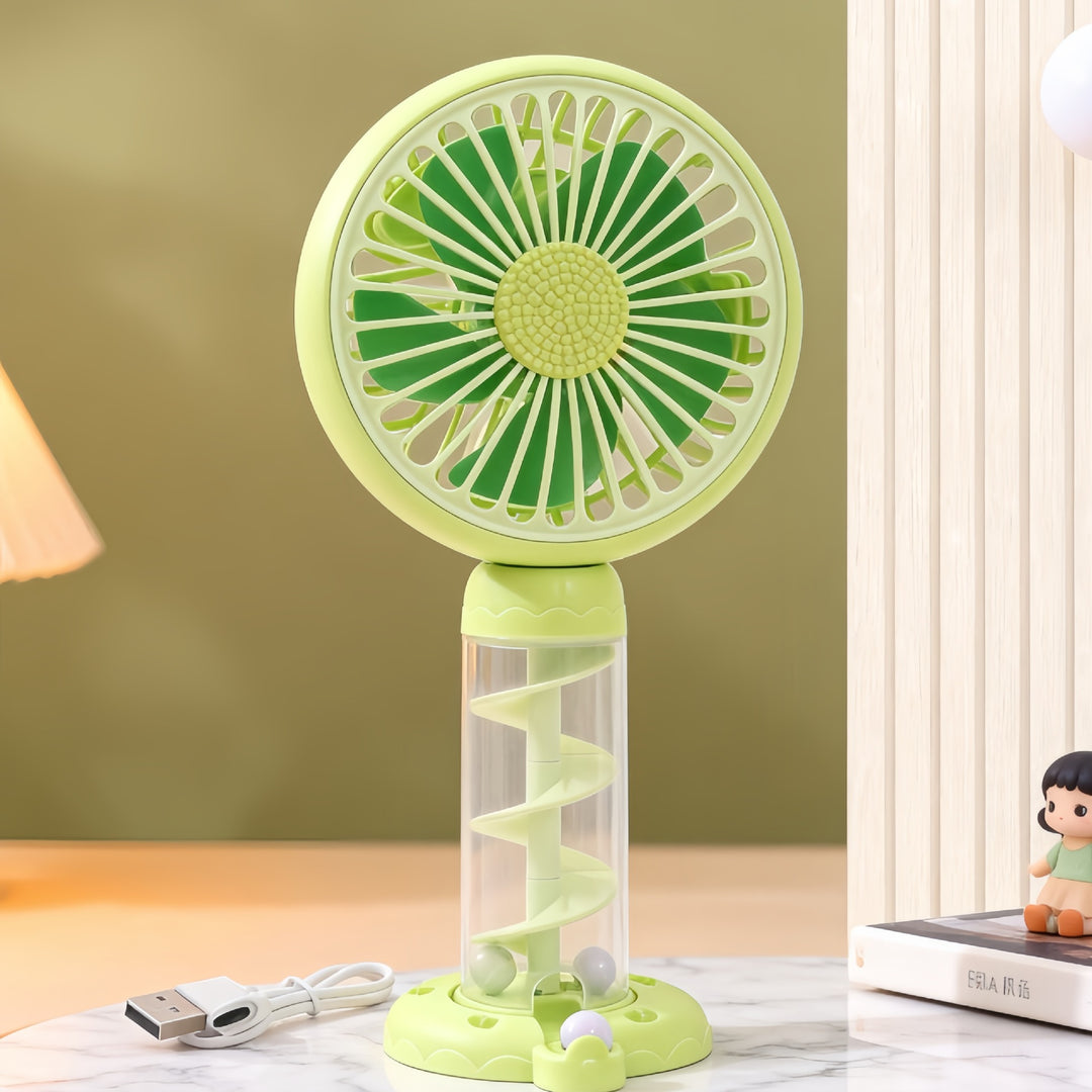 Ladies Portable Mini USB Fan with Creative Spiral Design Bowlift