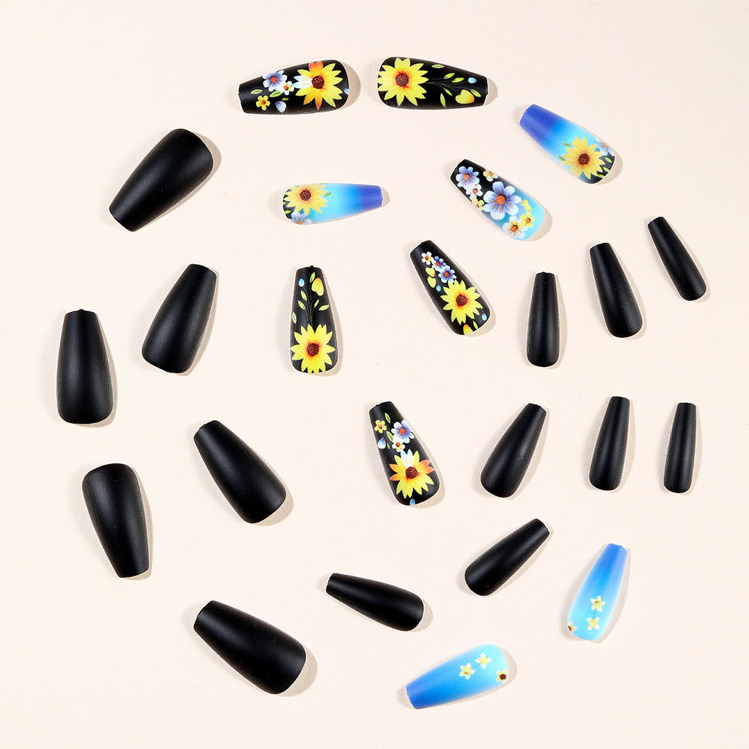 Decorative Floral Stiletto Nail Art Extensions Bowlift 1789713455