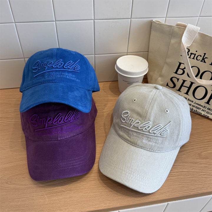 Women's Casual Soft Fabric Adjustable Baseball Cap Bowlift