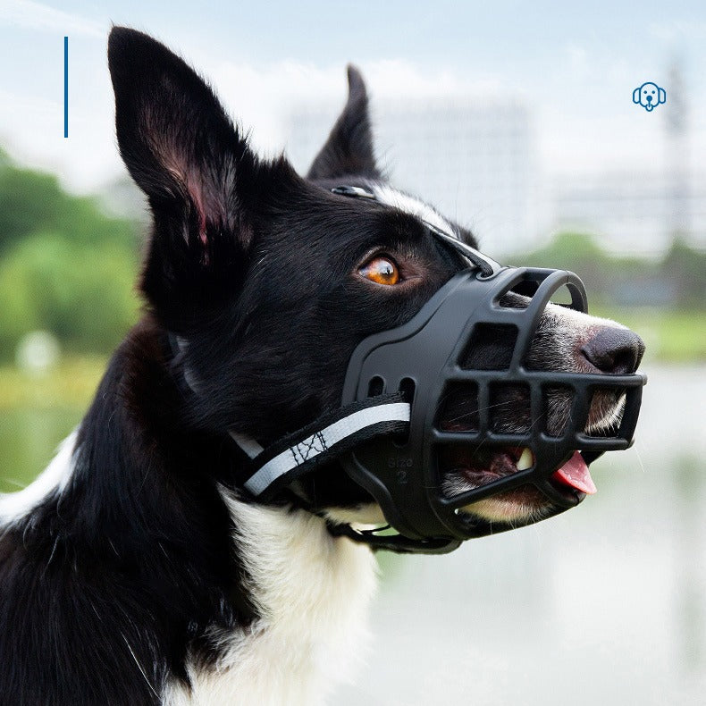 Adjustable Breathable Basket Dog Muzzle Bowlift