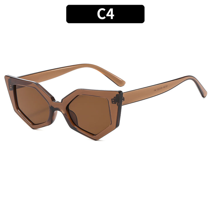 Geometric Hexagonal Frame Sunglasses