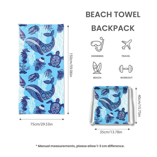 Beach towel with exclusive sea turtle motif Bowlift