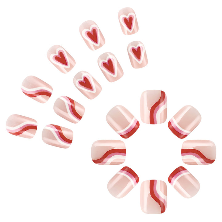 Artistic Heart Accent Nail Art Set Bowlift