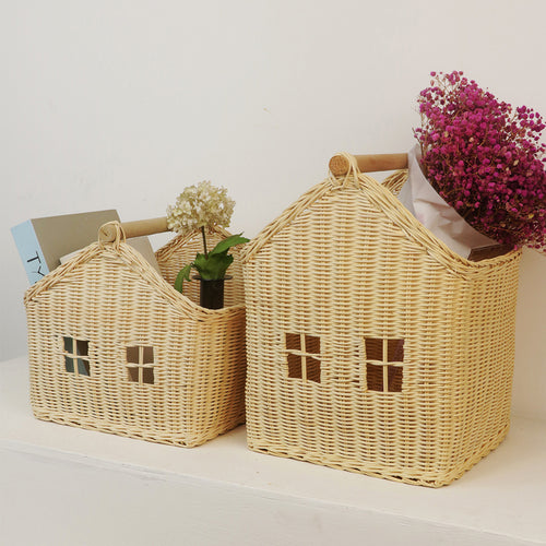 Playful storage basket in the shape of a house Bowlift