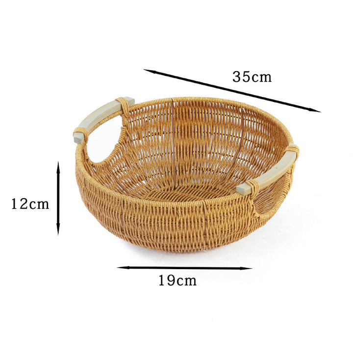 Round Decorative Woven Basket Bowlift