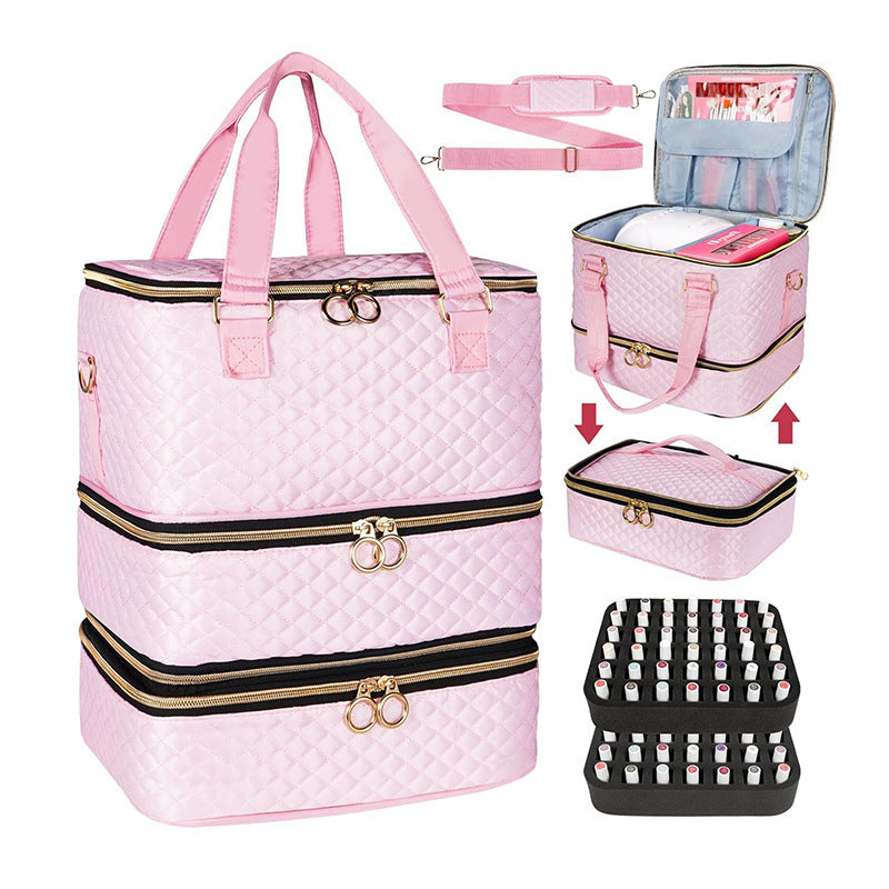 Cosmetic storage bag with multiple compartments Bowlift