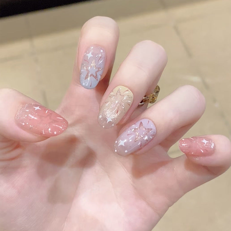 Artistic Starry Nail Art Bowlift