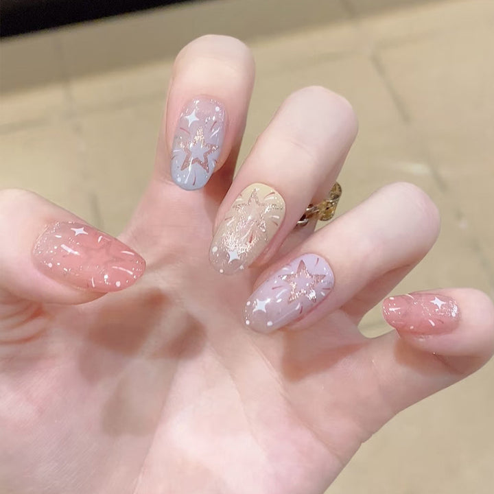 Artistic Starry Nail Art Bowlift