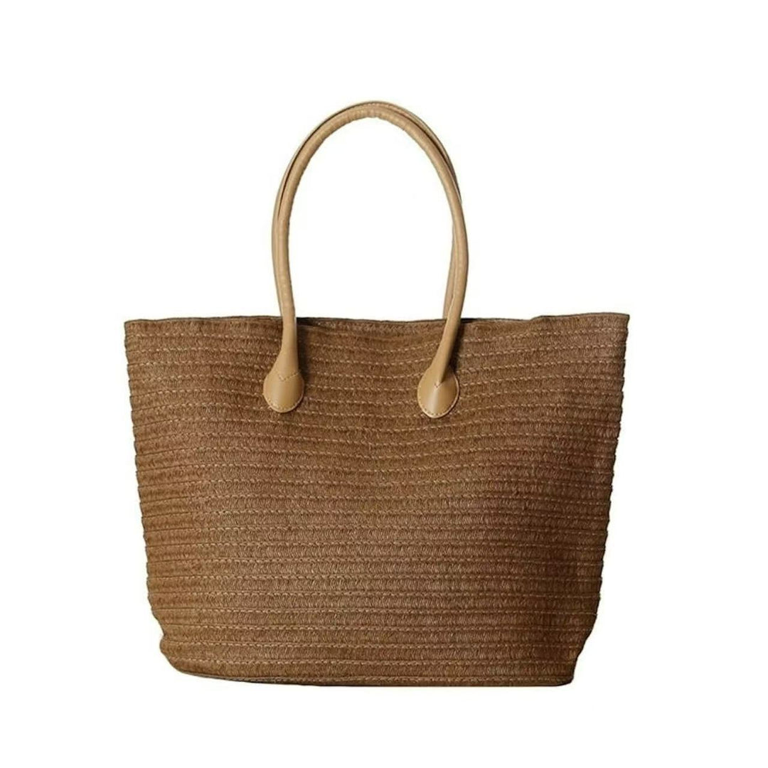 Spacious Tote Bag Made of Braided Natural Material Bowlift