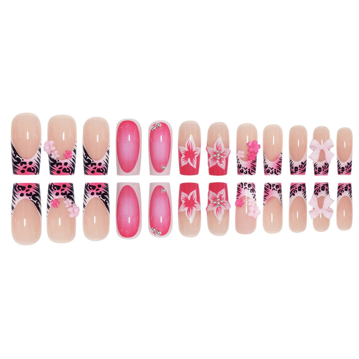 Decorative Floral Nail Art Extensions Bowlift
