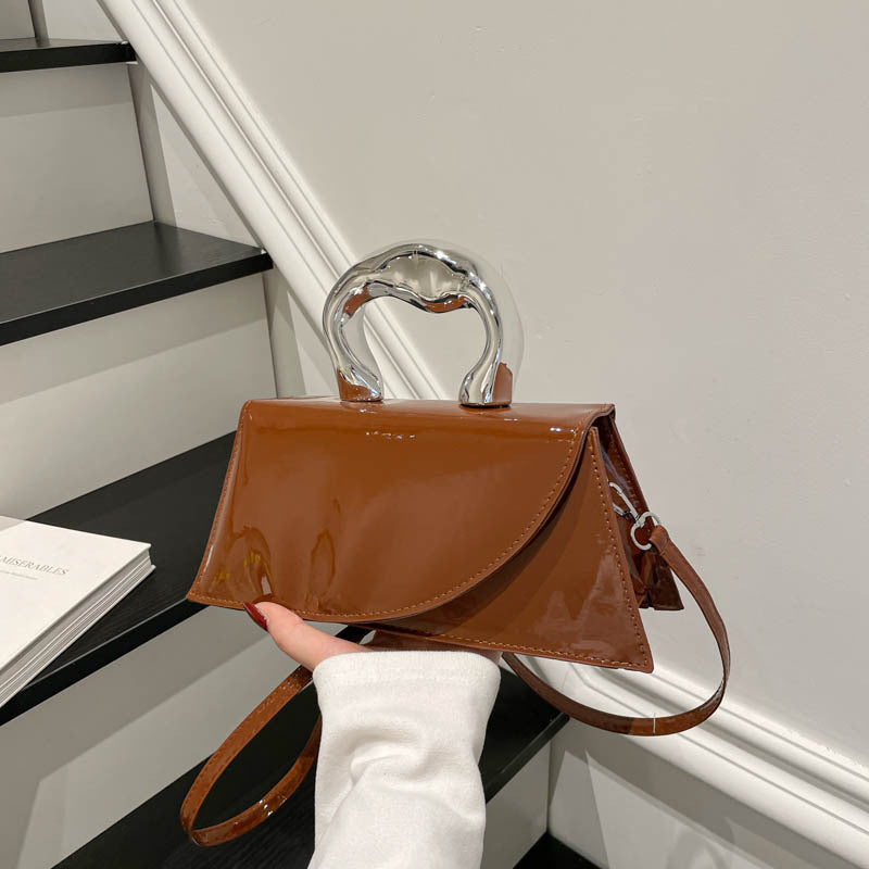WoChic Patent Leather Handheld Purse Bowlift