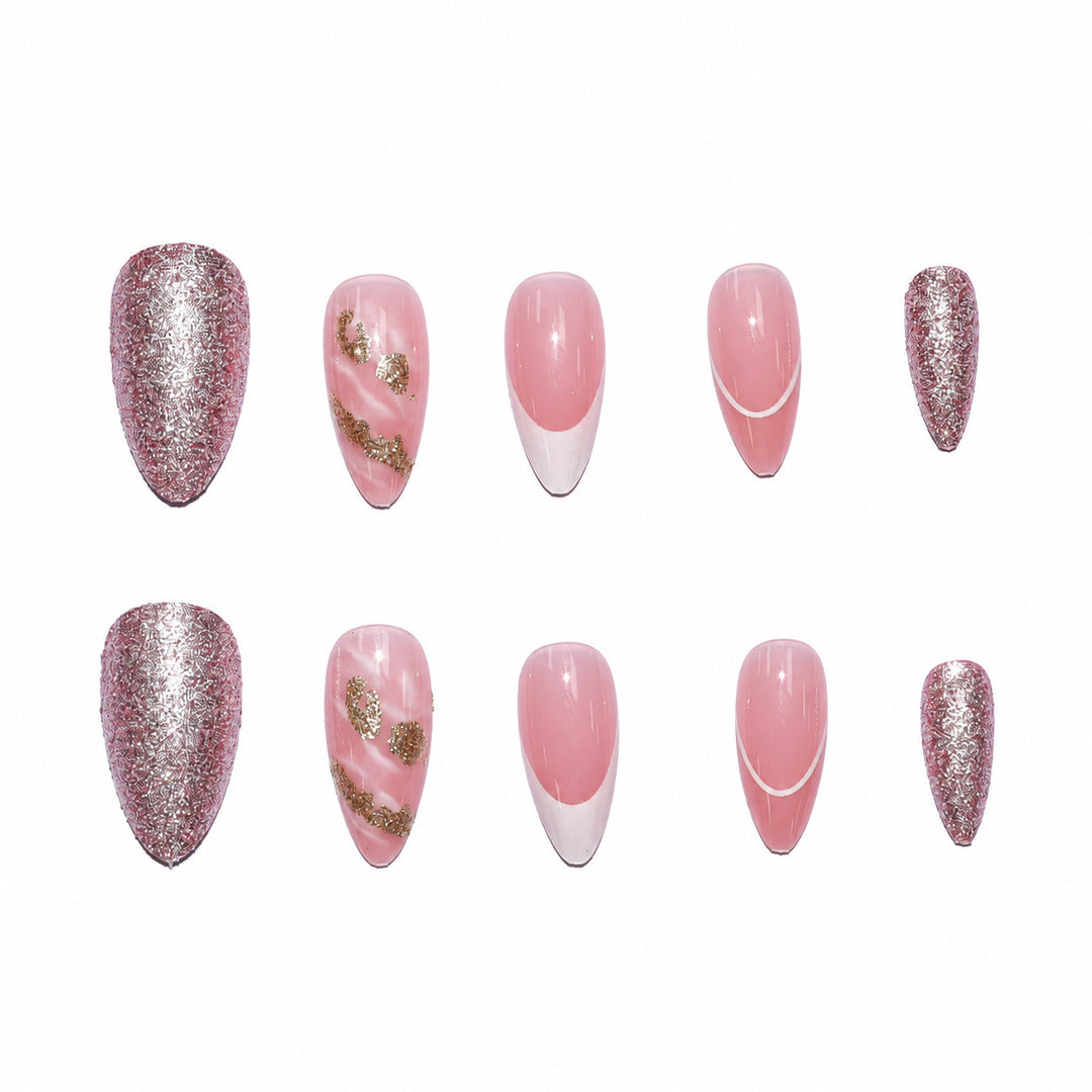 Premium Nail Art Set with Glitter and Flower Pattern Bowlift