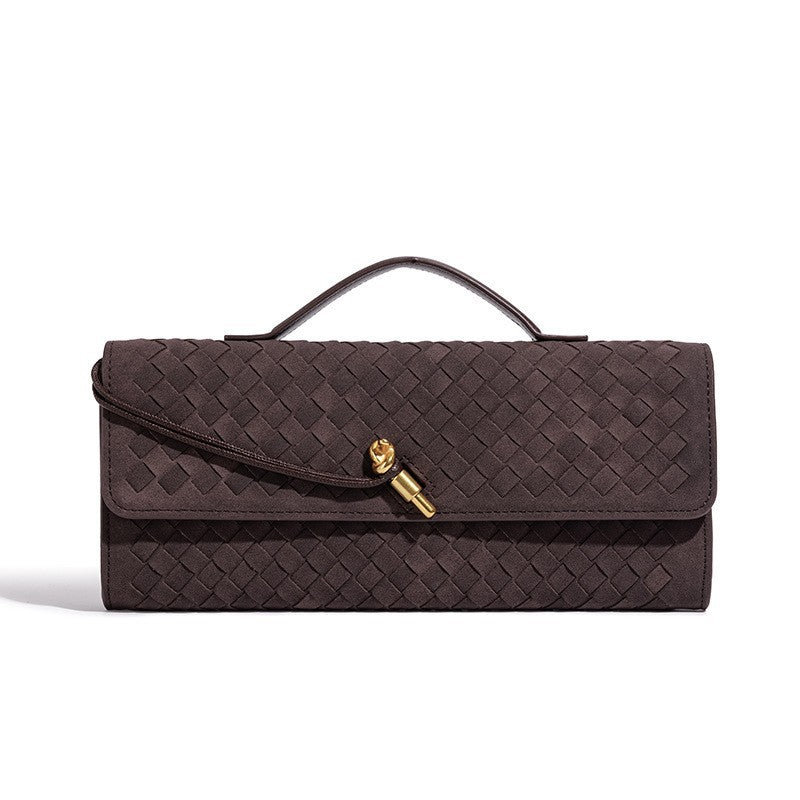 Woven Leather Clutch Bowlift