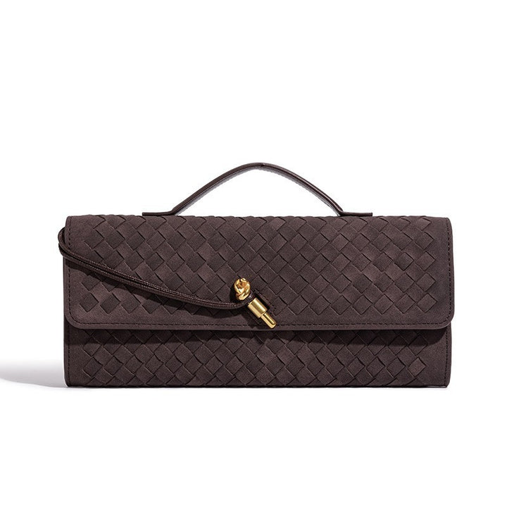 Woven Leather Clutch Bowlift