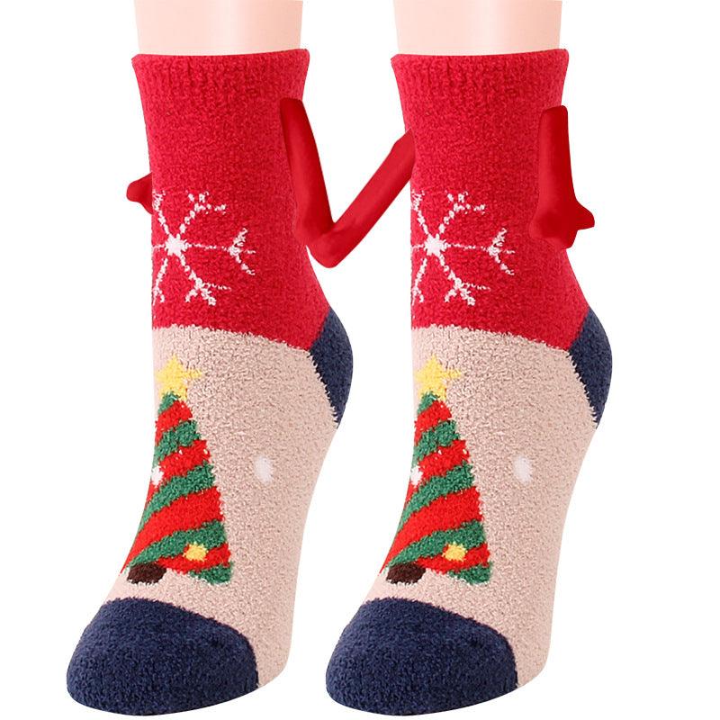 BowLift | Christmas Supplies Coral Fleece Tube Socks Warm Slipper Bed Socks Winter Soft Warm Slipper