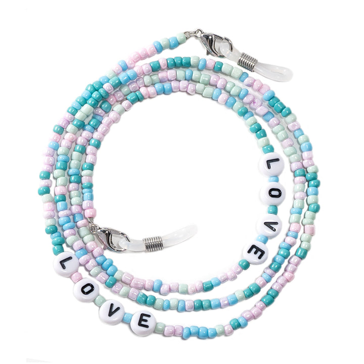 Love-themed Beaded Eyewear Chain Bowlift