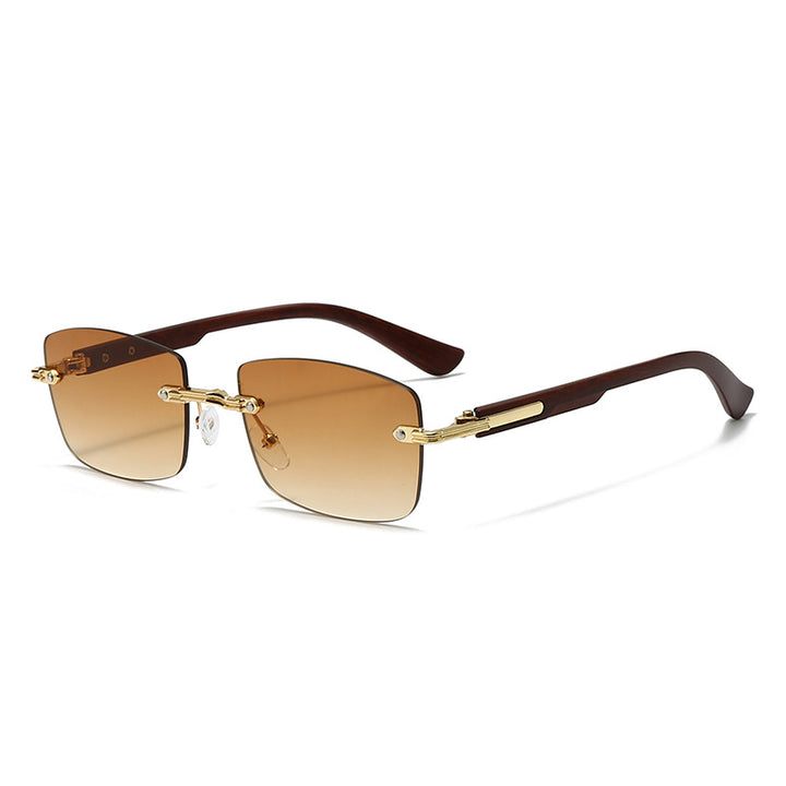 Women's fashionable square sunglasses with elegant wooden accents Bowlift