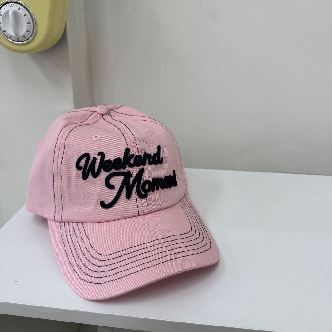 Women's Casual Cotton Baseball Cap with Embroidered Phrase Bowlift