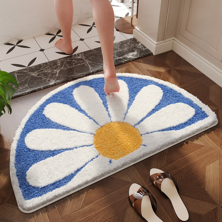 Floral Patterned Bathroom Mat Bowlift