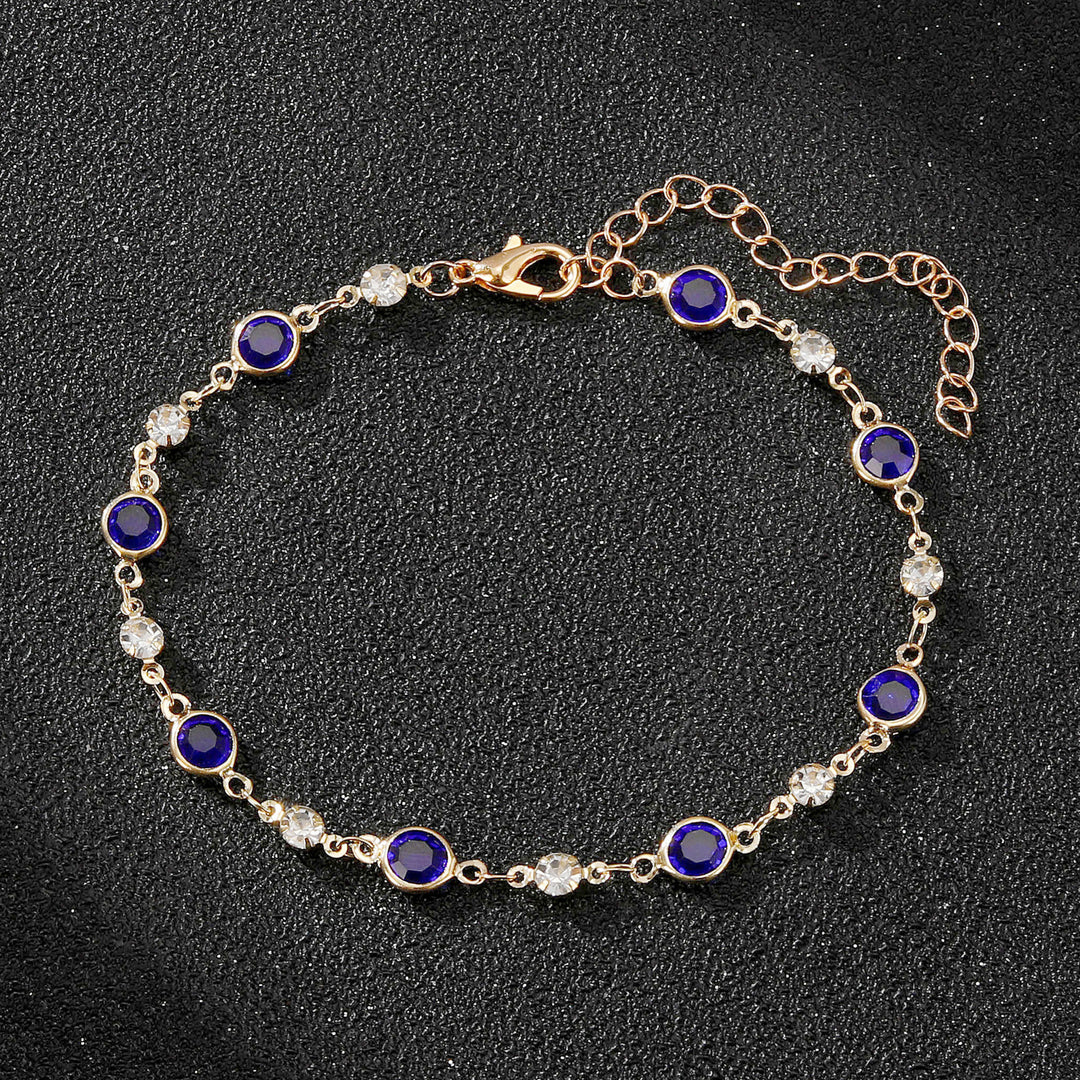 Elegant Rhinestone Chain Anklet Bowlift