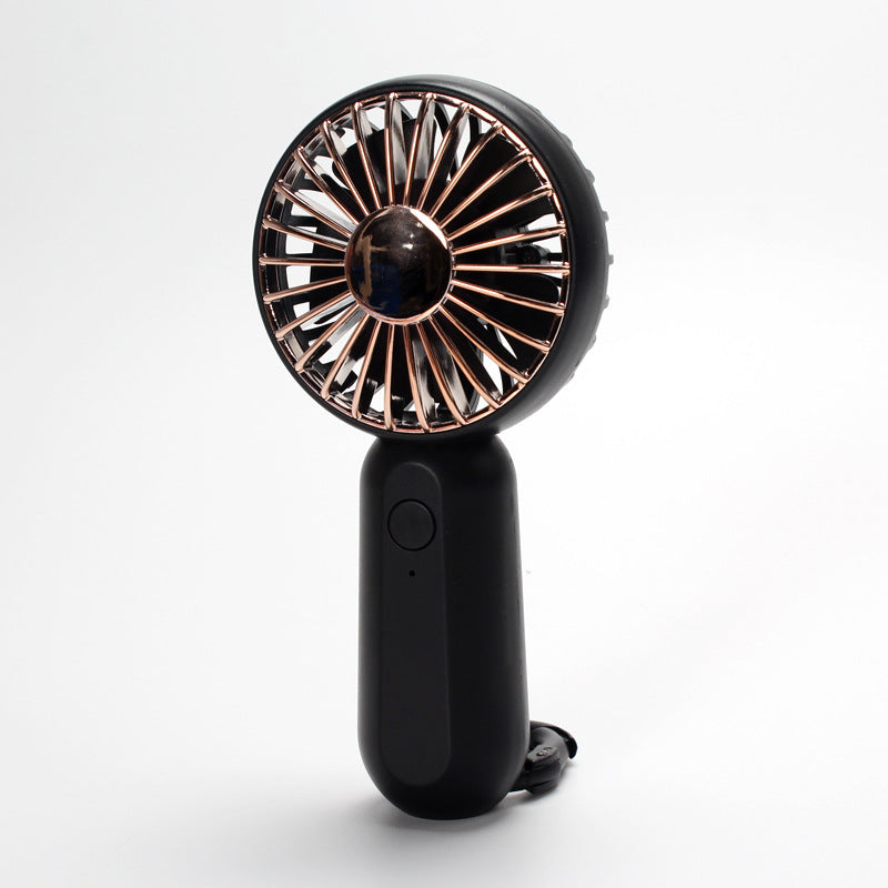 Women's compact portable handheld fan with rechargeable battery and carrying strap Bowlift