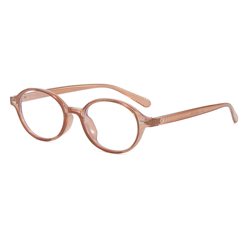Women's fashionable round reading glasses with flexible plastic frame Bowlift