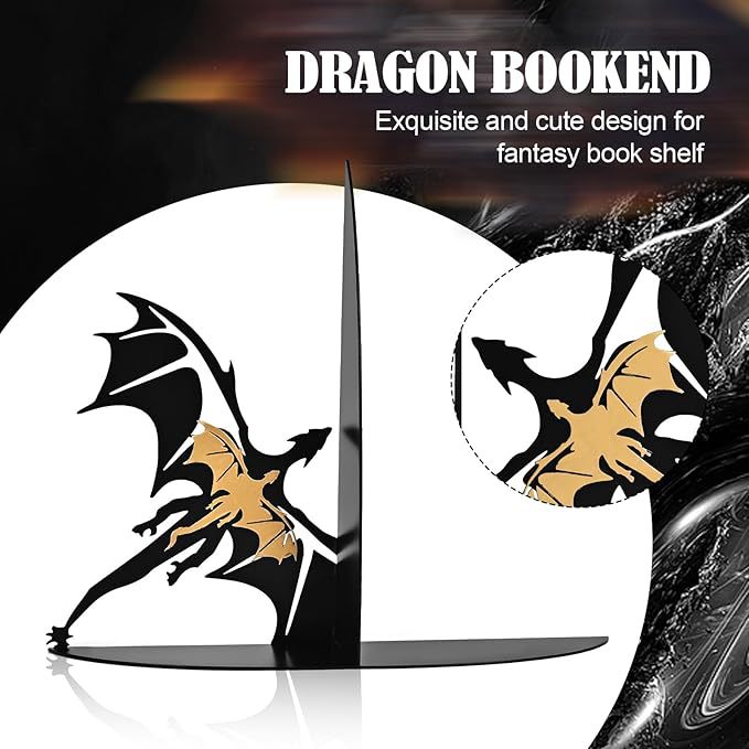 Dragon-Inspired Decorative Bookends