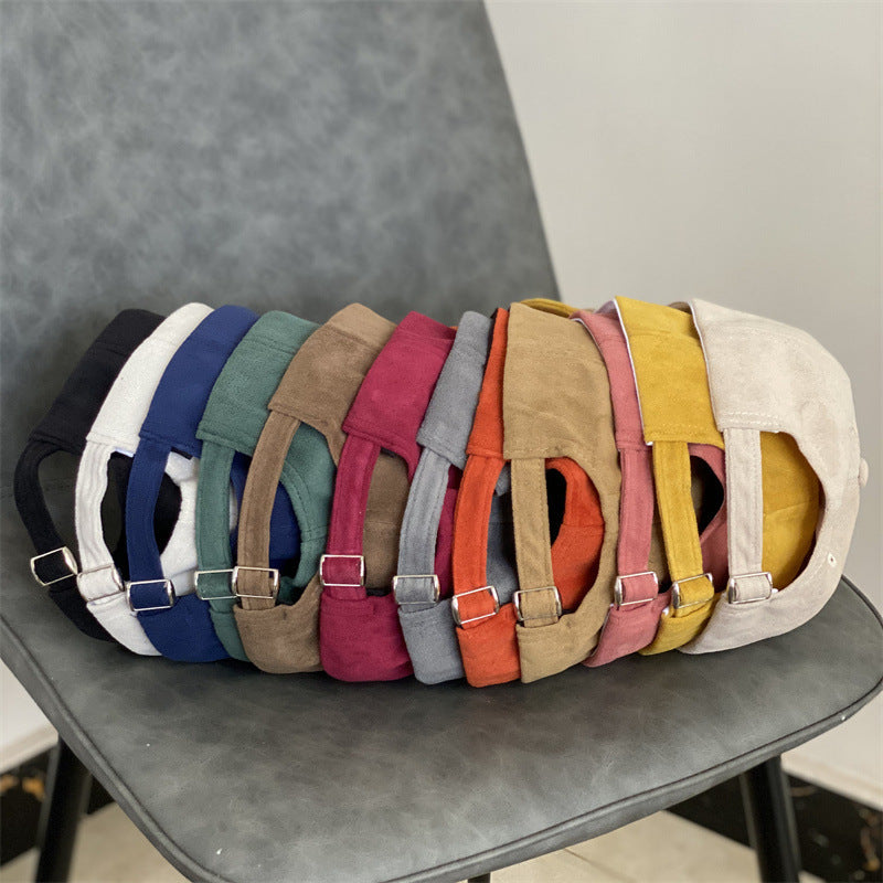 Men's Suede Texture Classic Cap Bowlift