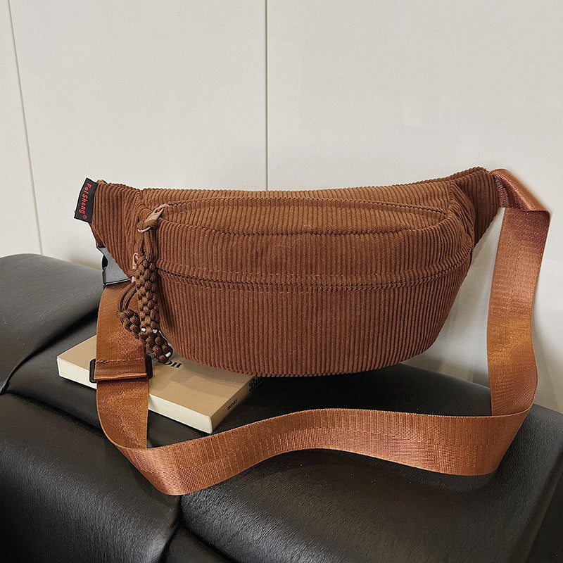 WoTrendy Corduroy Crossbody Bag Bowlift