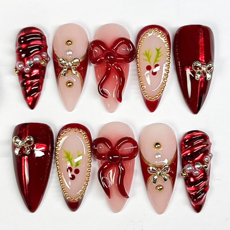 Nail art set with glamorous bows and sparkling details Bowlift