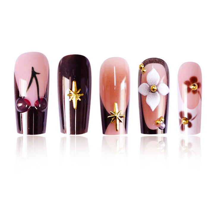 Artistic Long Press-On Nail Art Bowlift
