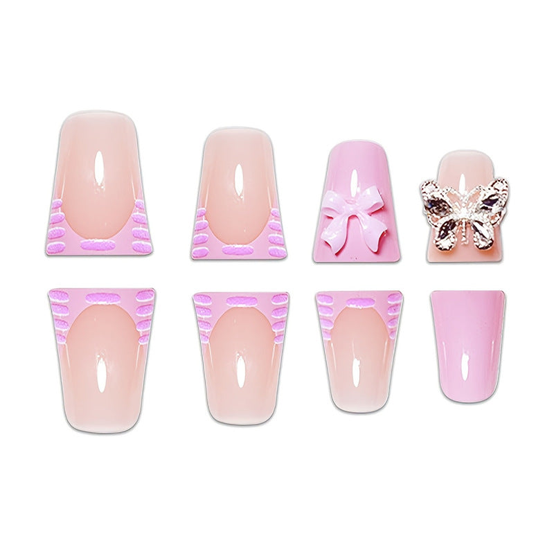 Playful Floral Design Press-On Nail Extensions Bowlift